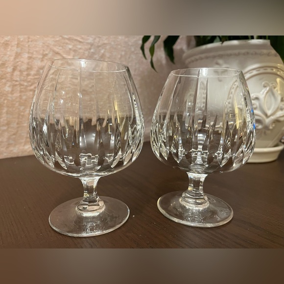 SET OF 2 MIKASA ARCTIC LIGHTS CRYSTAL BRANDY GLASSES/SNIFTERS - Picture 2 of 10
